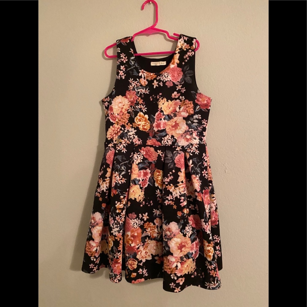 Black floral dress